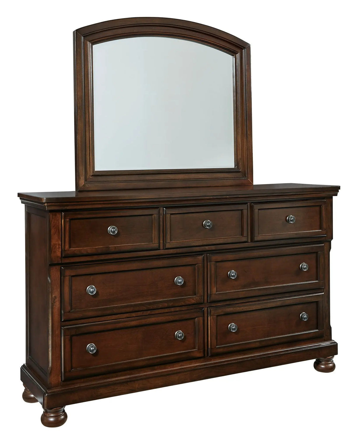 Porter Dresser | Inlaid Panels | Antiqued Hardware | Bun Feet