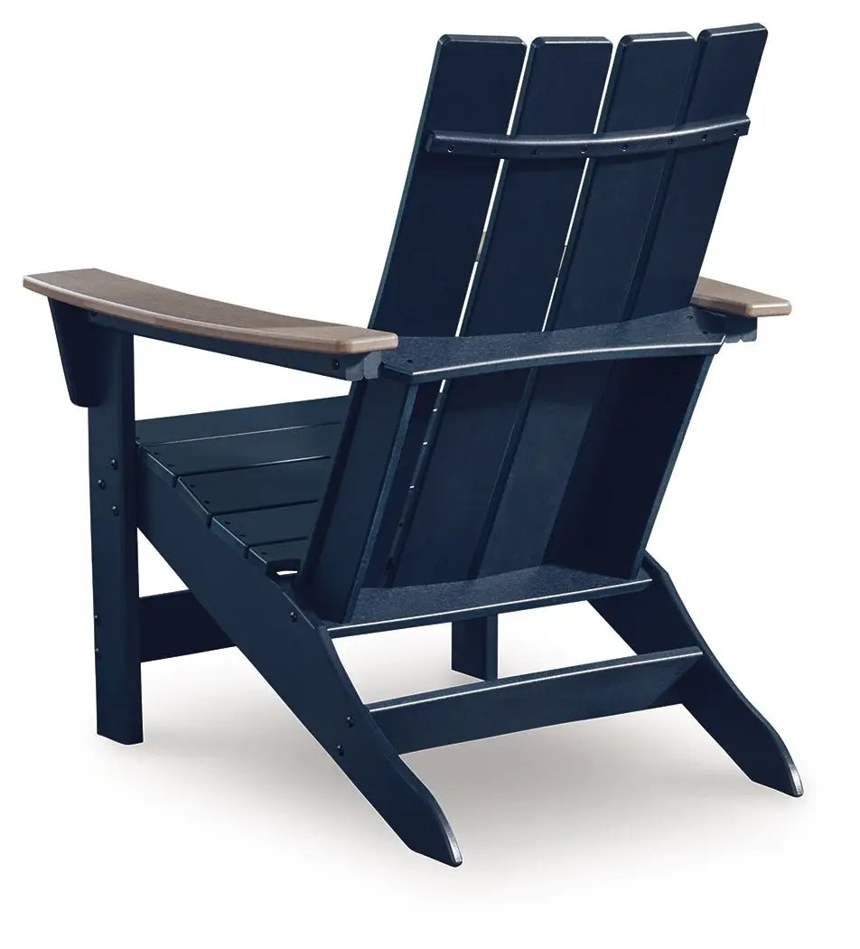 East Beach Adirondack Chair | Black And Beige | 21.5 Inch Seat Width | 17.5 Inch Seat Depth