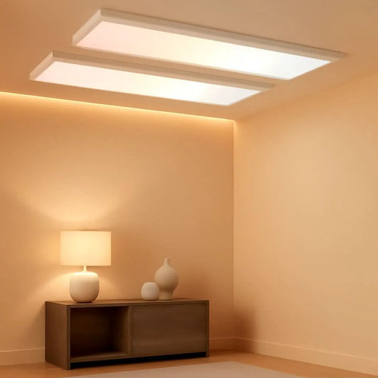 1X4 Ft Led Flat Panel Light Dimmable Selectable Color Temperature Ultra Slim Flush Mount Ceiling Lamp 4800 Lm 48W 2 Pack from PriceLows™
