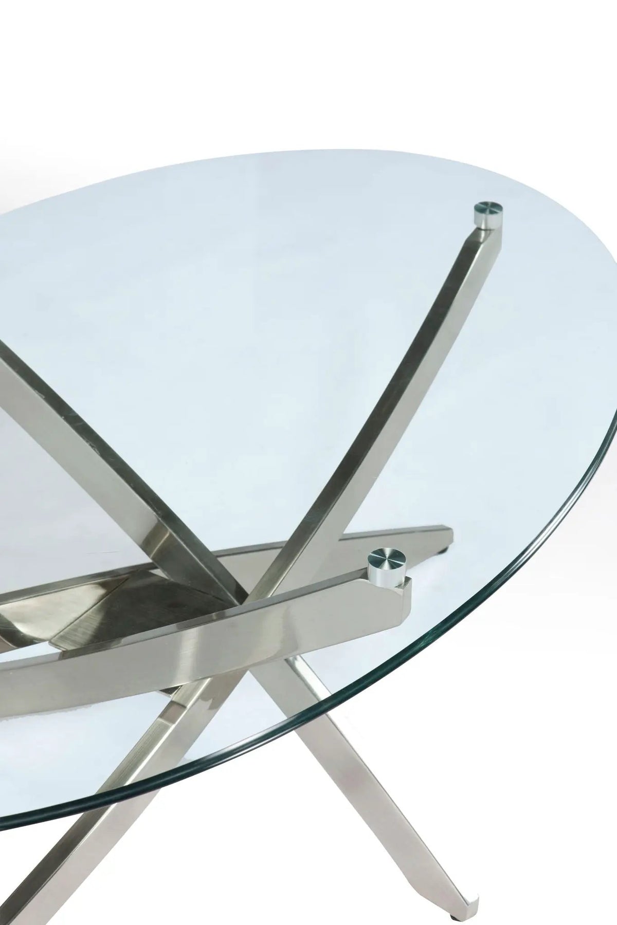 Zila Starburst End Table | 24 Inch Round | Mid-Century Sparkle | Contemporary Design