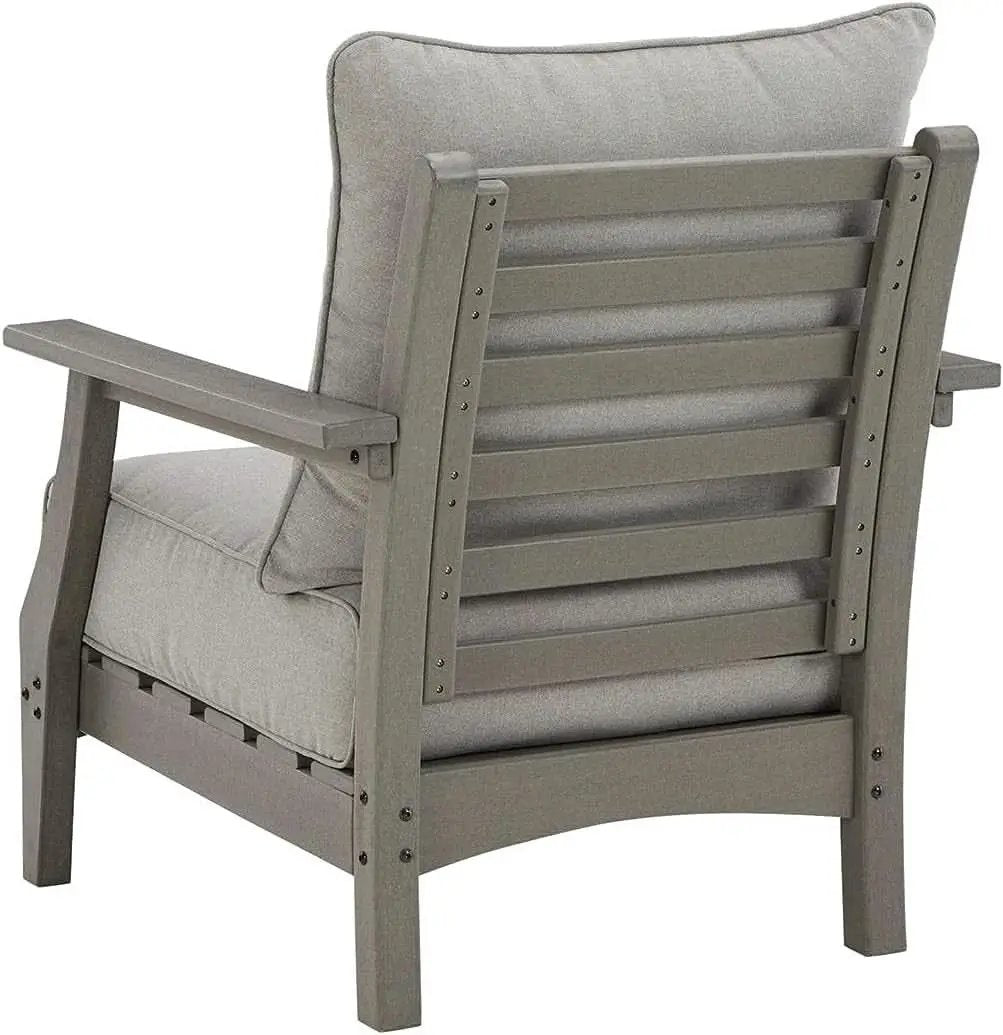 Cushioned Outdoor Lounge Chairs Set of Two Gray from PriceLows™