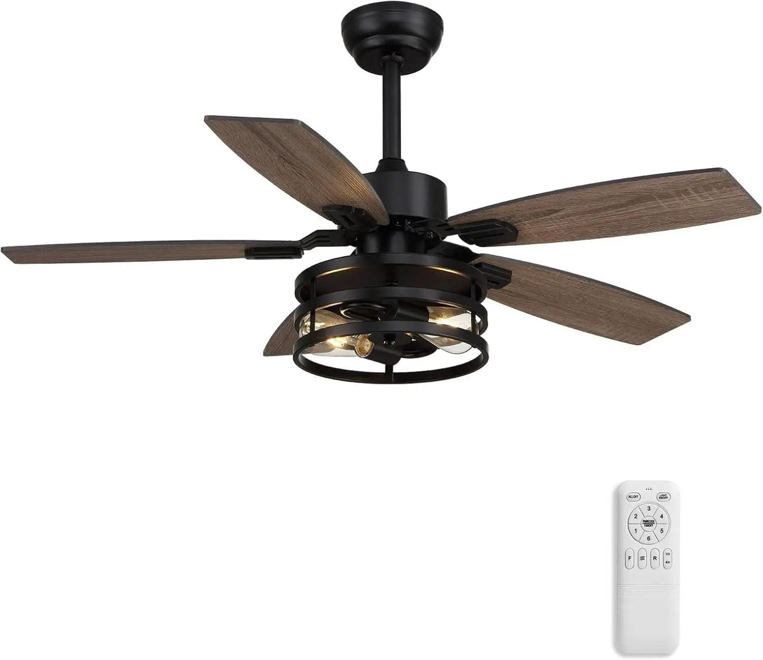 42 Inch Caged Ceiling Fan With Remote Control For Indoor And Outdoor from PriceLows™