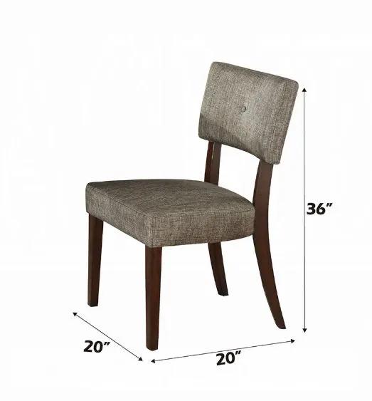 Drake Side Chairs | Set Of 2 | Gray | Padded Seat And Back