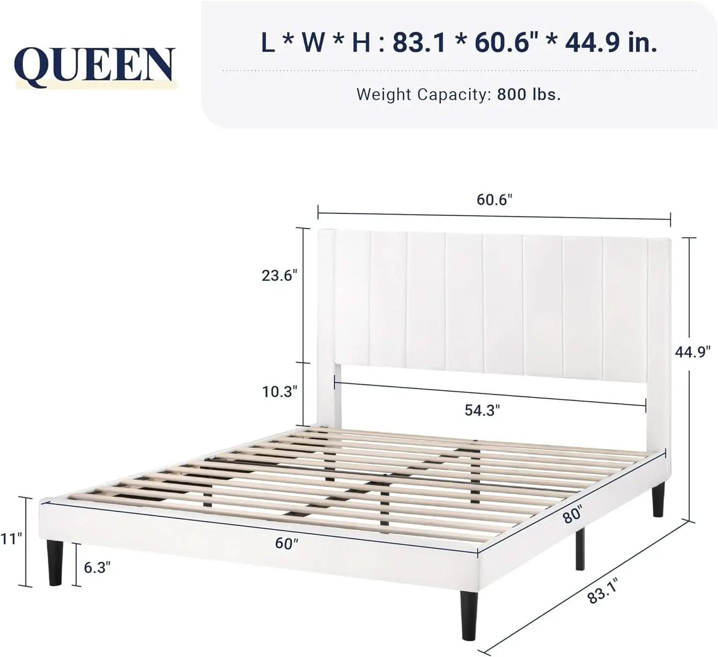 Queen Velvet Upholstered Bed Frame With Tufted Headboard from PriceLows™