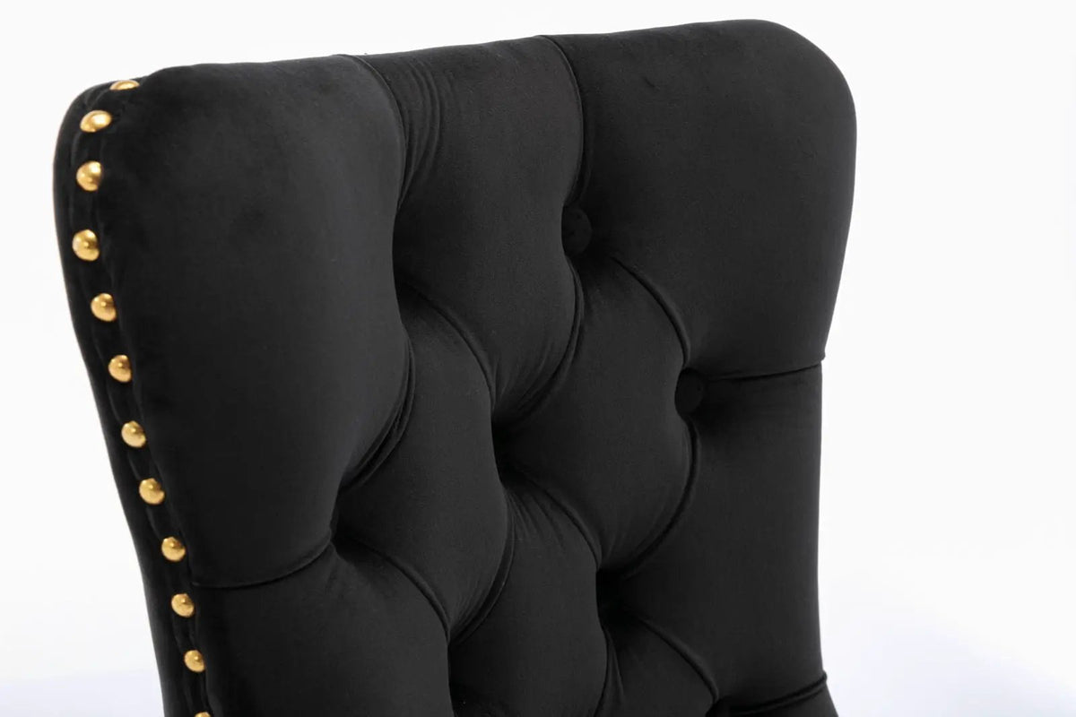 Dining Chair | Tufted Upholstery | Solid Wood Frame | Set Of 2