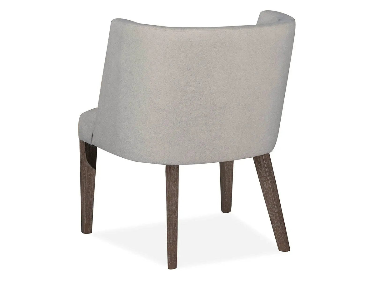 Kavanaugh Host Side Chairs | Set Of 2 | Gray Upholstery | Weathered Kona Brown Finish