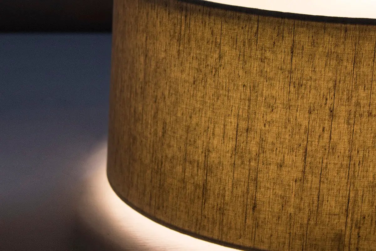 Drum Lampshade | 16X16X9 Inch | Textured Oatmeal | Hardback Design