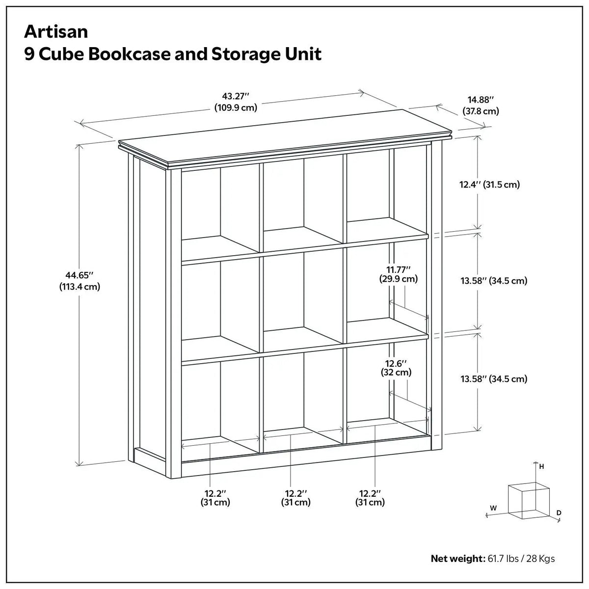 Artisan Cube Storage | Handcrafted Solid Wood | Glazed NC Lacquer Finish | Large Storage Cubbies