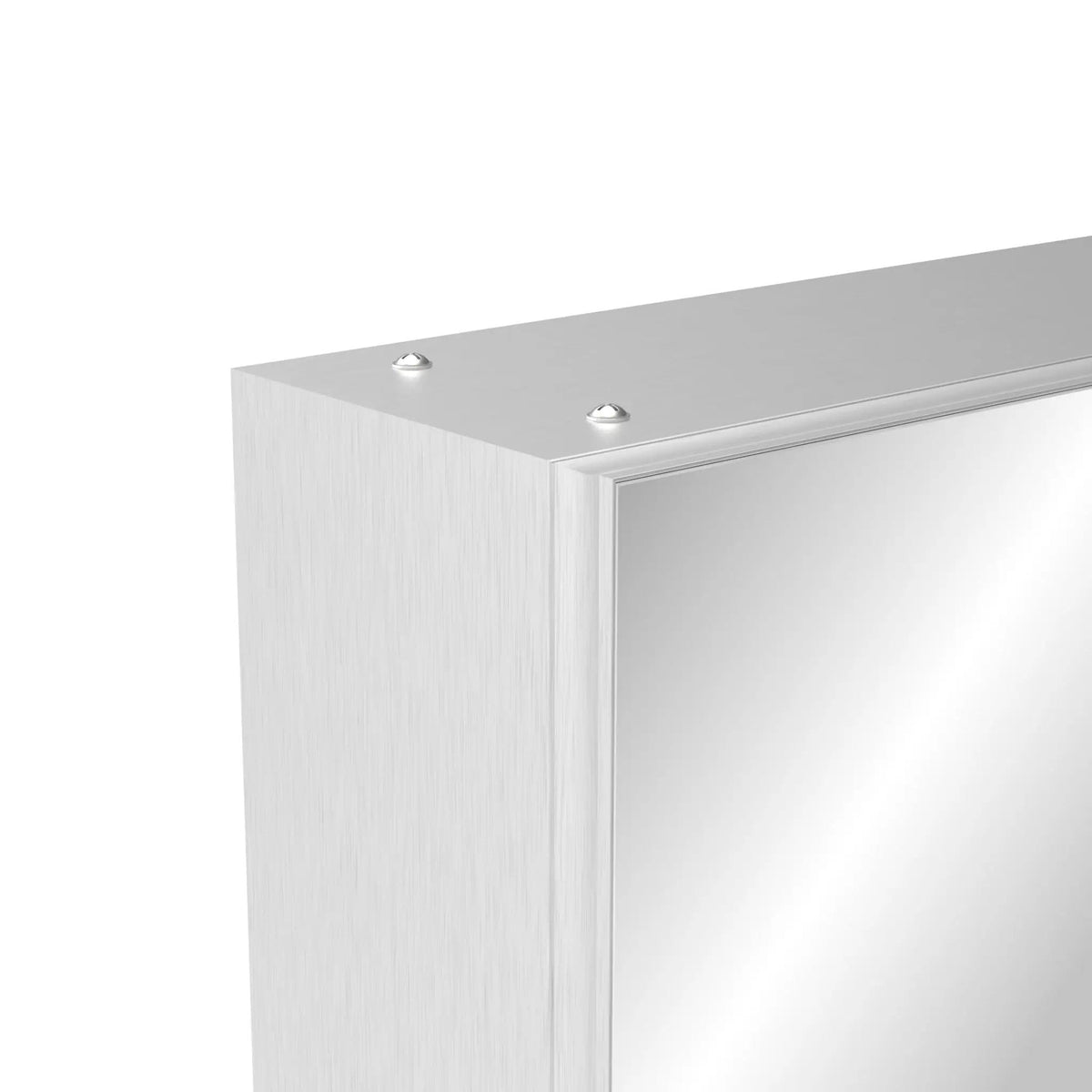 Medicine Cabinet, Wall Mounted Bathroom Mirror With Storage, Adjustable Shelves - | 24 x 16 x 4.8 in | Bathroom Furniture | Silver