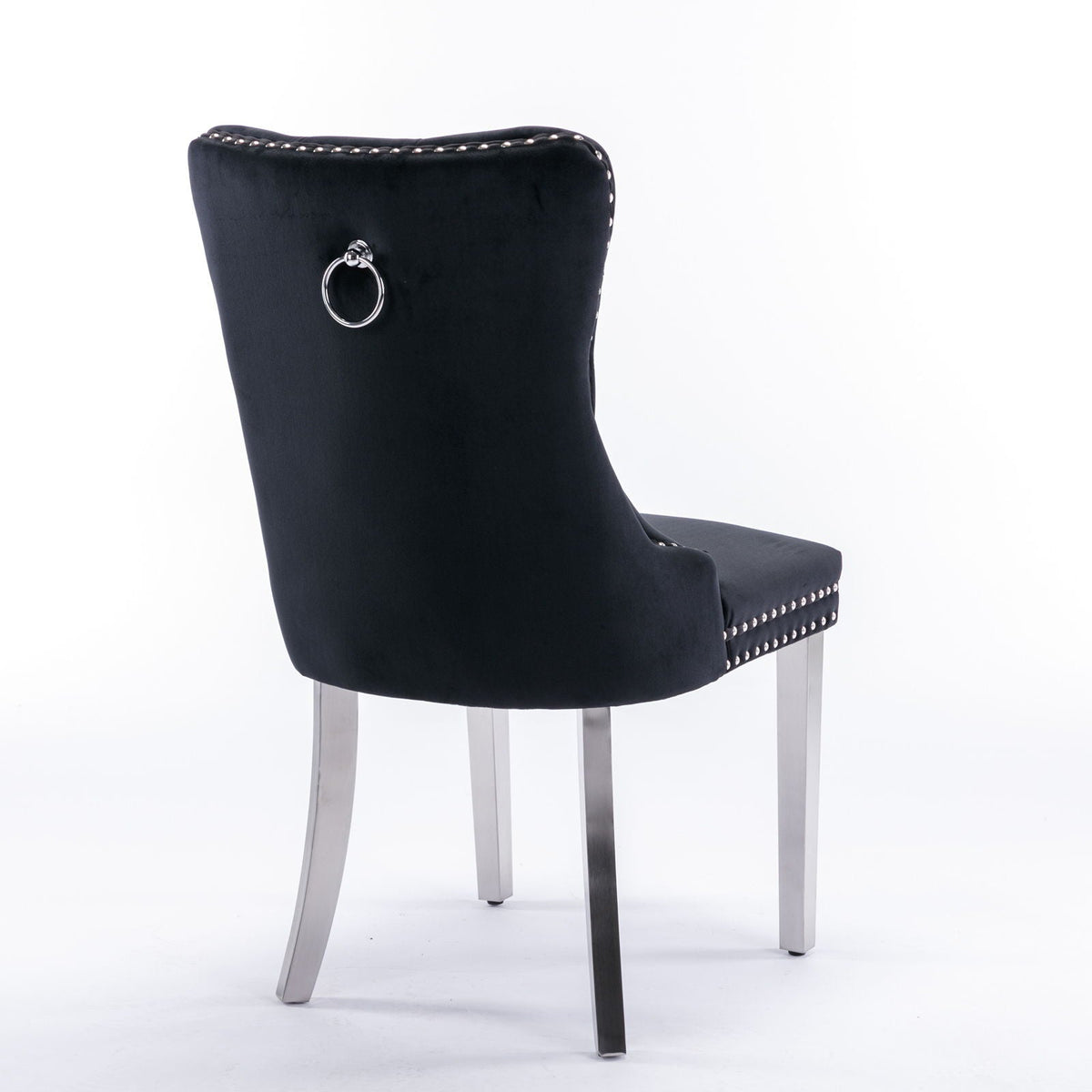 Dining Chair | Tufted Upholstery | Stainless Steel Legs | Set Of 2