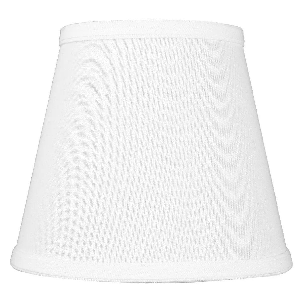 Clip On Empire Lampshade | White Premium Linen | Hardback Frame | 8x7 Inches