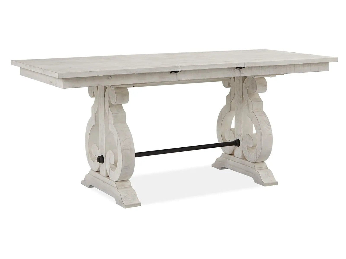 Bronwyn Rectangular Counter Dining Table | Counter Table | Brass | Alabaster