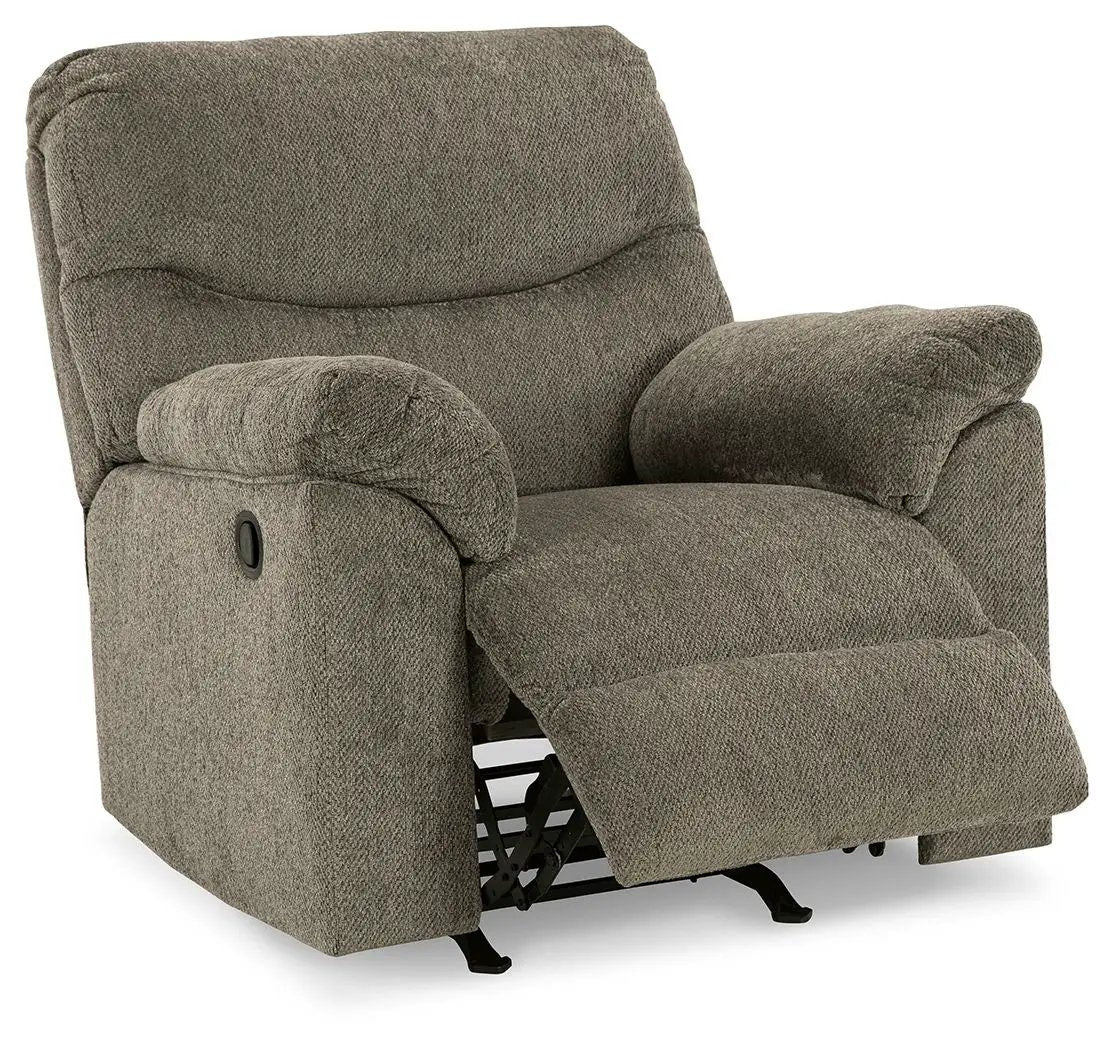 Alphons Rocker Recliner | Pull-Tab Reclining | Neutral Upholstery | Universal Appeal