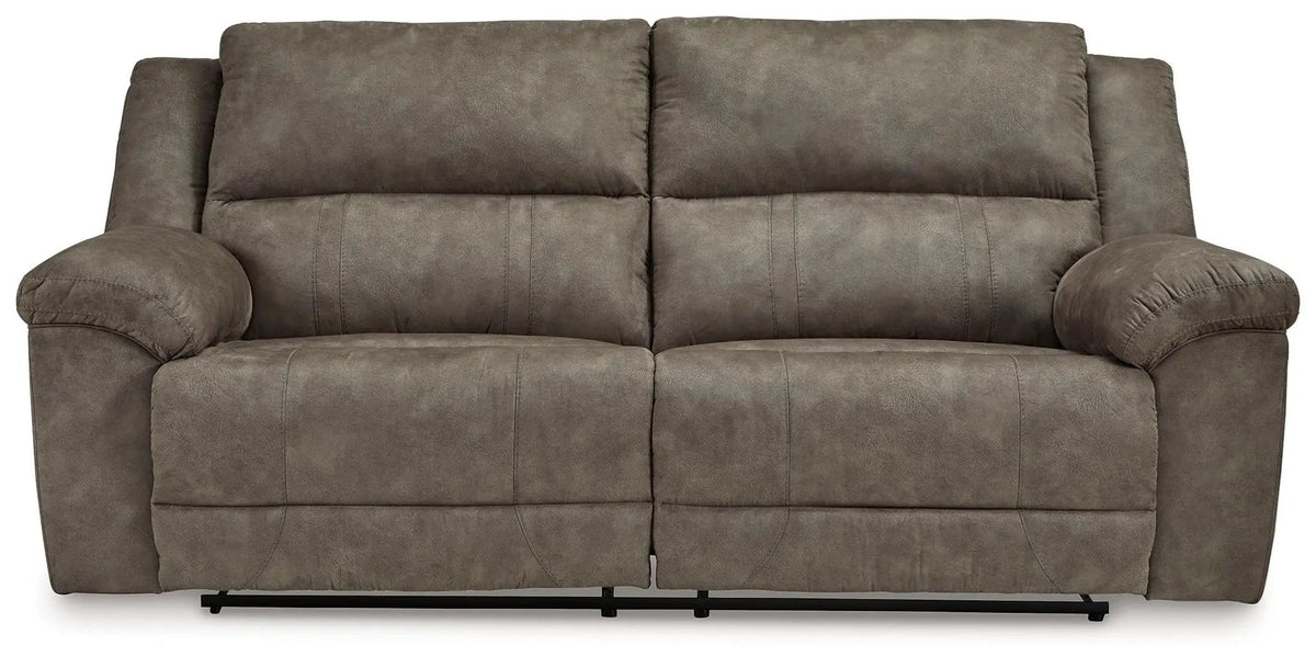Laresview 2 Seat Reclining Sofa | 92 x 42 x 43 in | Faux Leather & Metal | Fossil