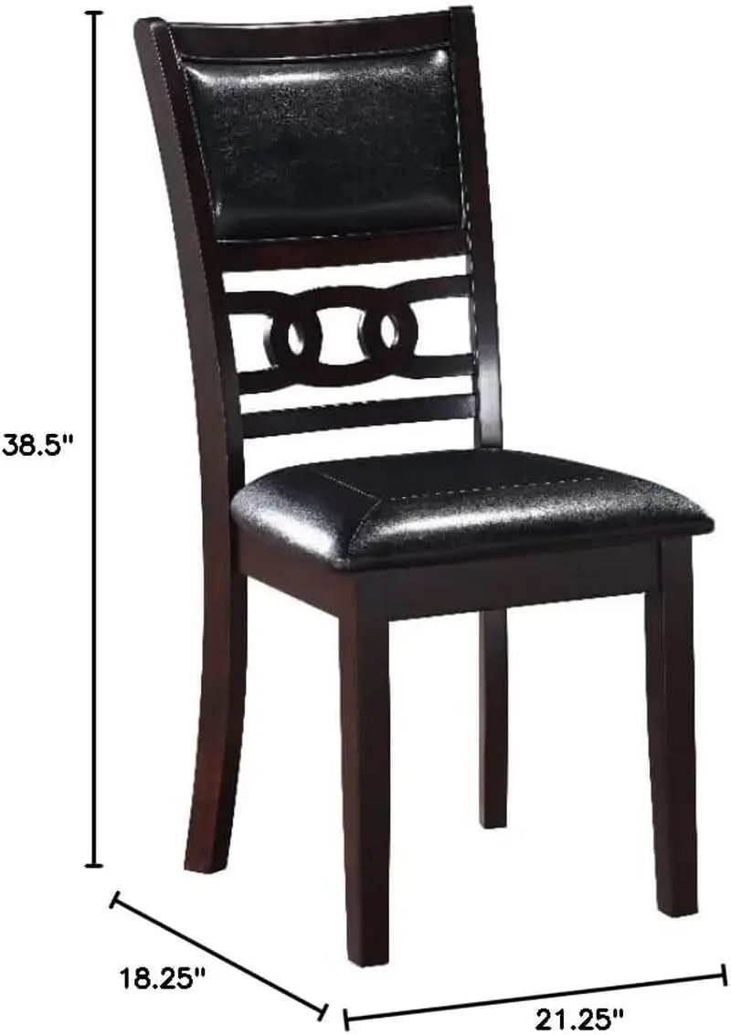 Gia Ebony Dining Chairs Set Of 2 Rubber Wood Solids from PriceLows™