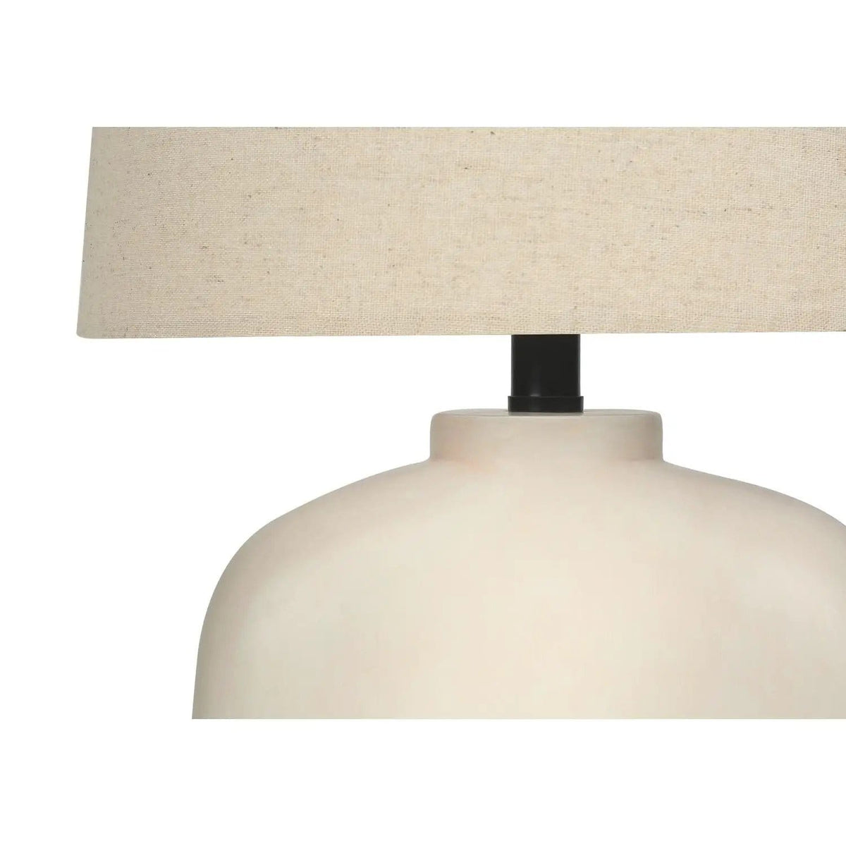Lighting, Table Lamp, Resin, Modern - | 13.5 x 13.5 x 25 in | Linen & Resin | Cream
