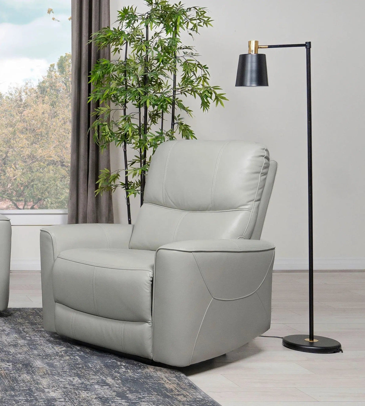 Greenfield Upholstered Power Recliner Chair Dove | 36.5 x 37 x 39.75 in | Plywood | Grey