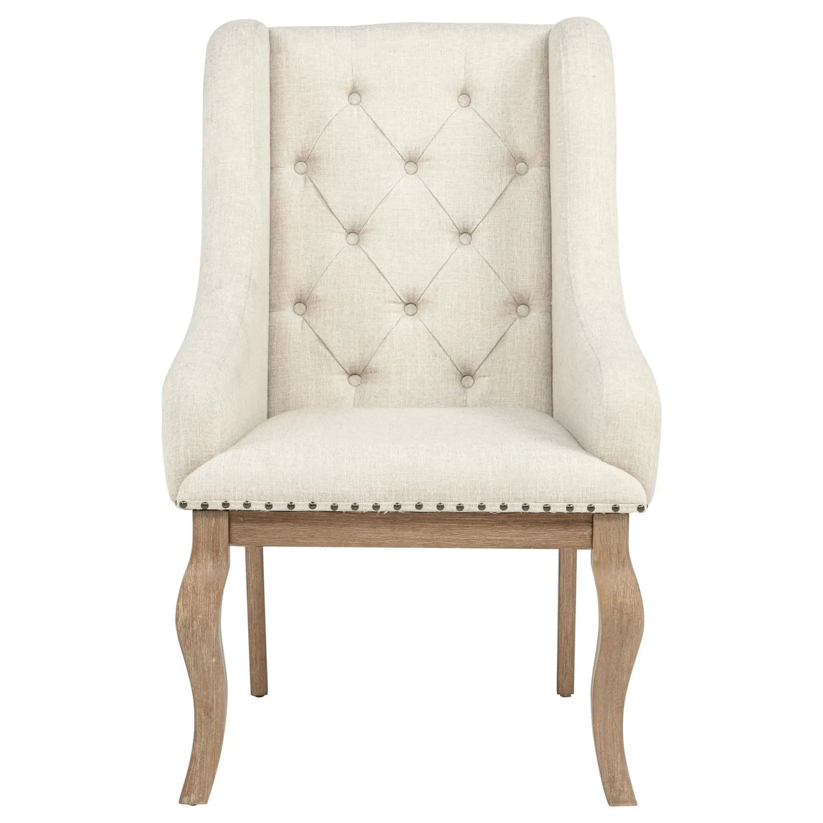 Brockway Upholstered Arm Chair Barley Brown (Set of 2) | 26.5 x 30 x 43.25 in | Wood | Living Room