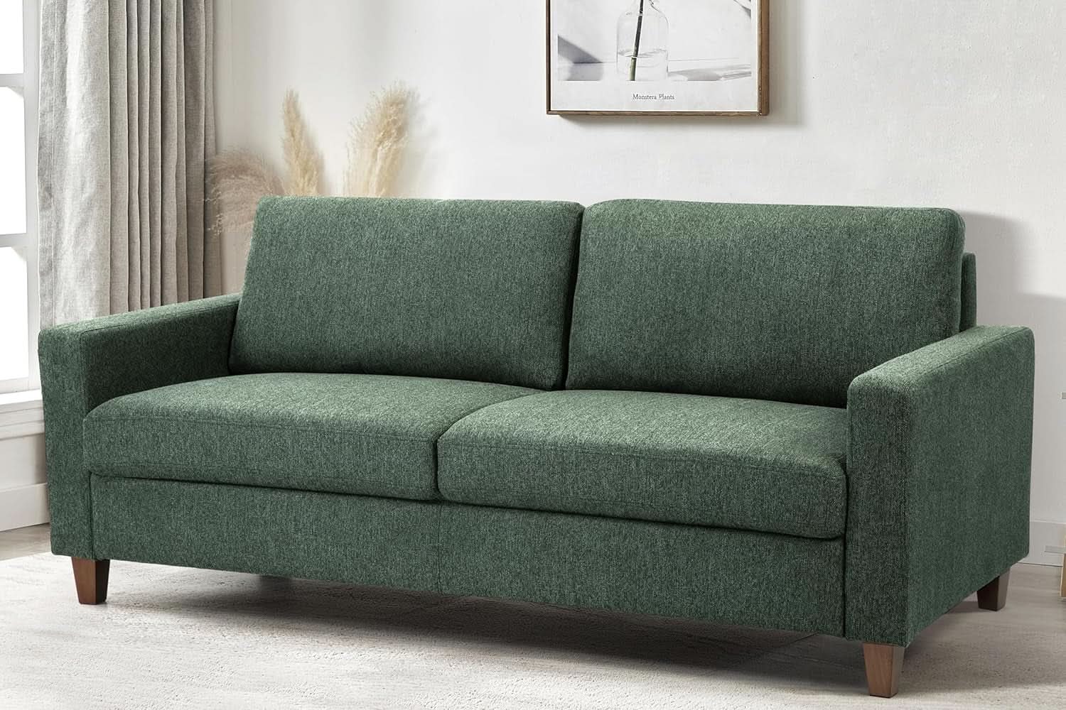 Green Mid Century Modern Couch and Loveseat Set for Small Spaces from PriceLows™