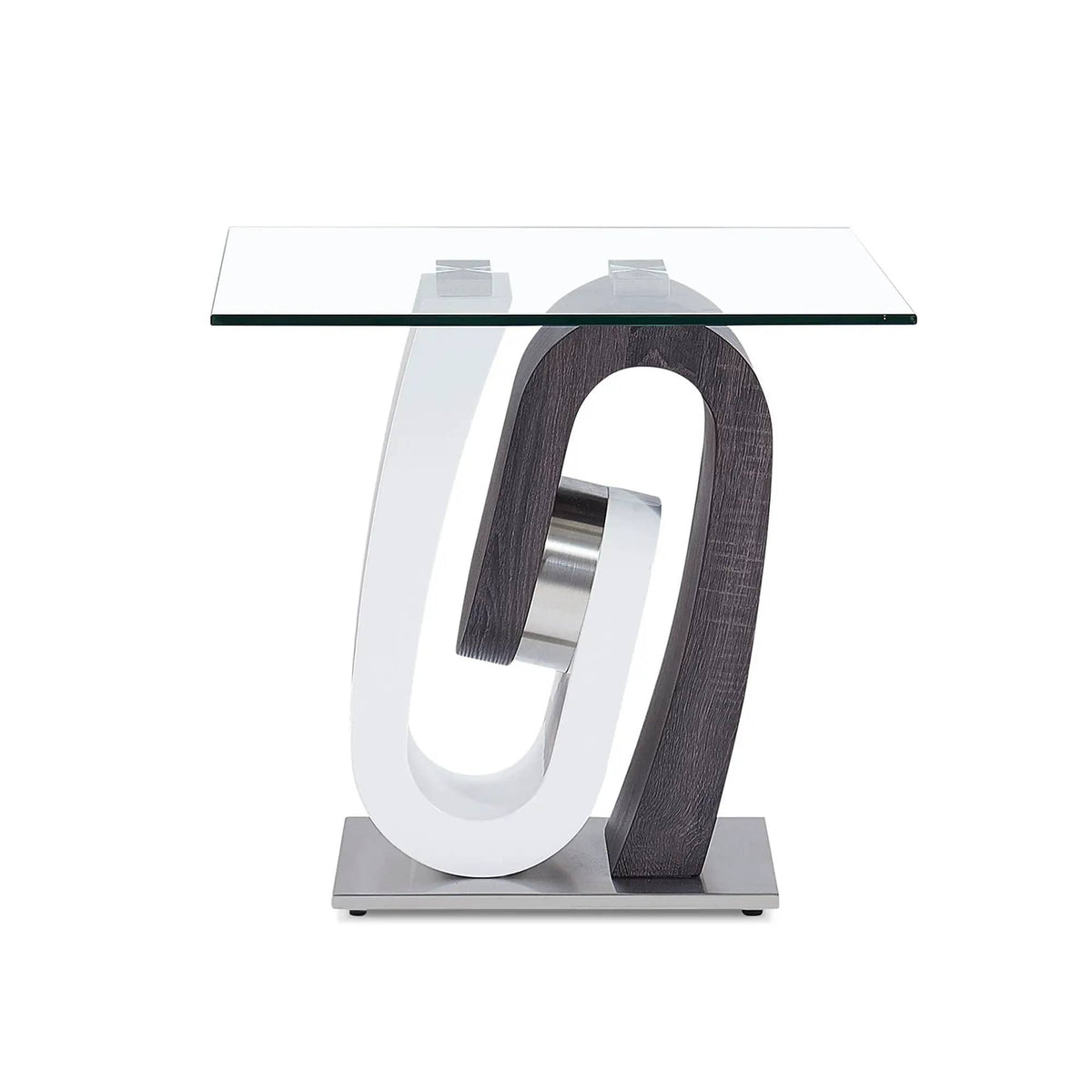 Rocky Table, Elegant Design | 2 Pieces | Solid Wood & Tempered Glass | Living Room