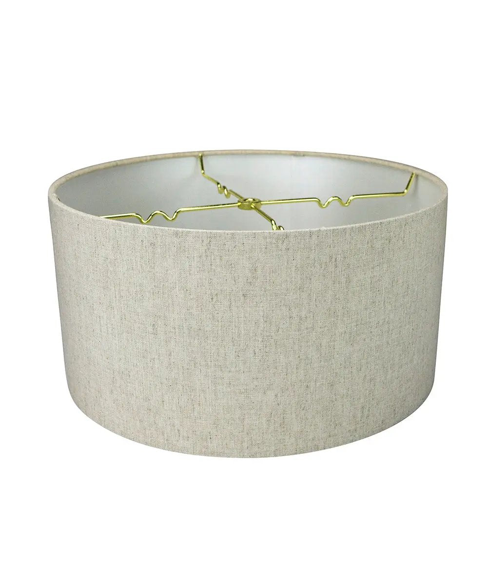 Hardback Drum Lampshade | Textured Oatmeal | 14 X 7 Inches | Single Shade