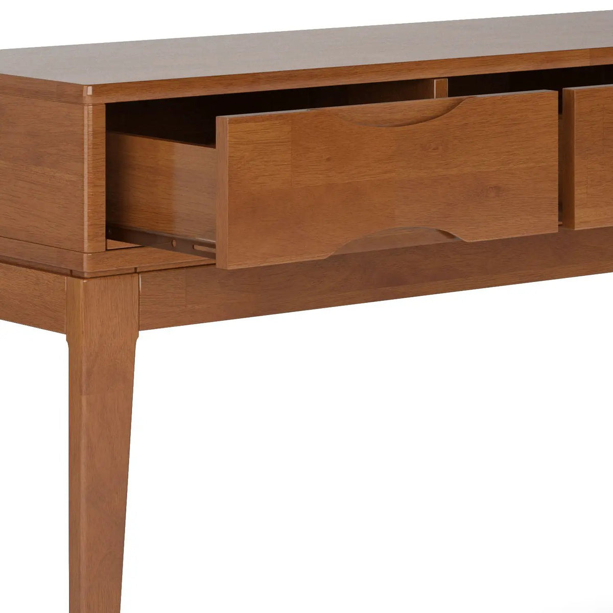 Harper Handcrafted Console Sofa Table | 54 Inch Width | Solid Rubberwood Hardwood | Metal Drawer Glides