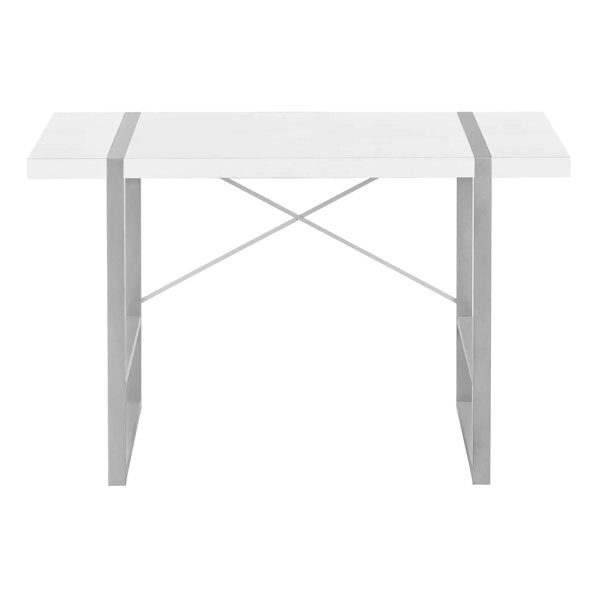 Industrial Computer Desk | 49 Inch Width | Robust Metal Legs | X-Shaped Support Bar