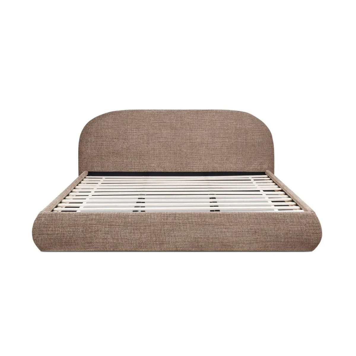 Archie Upholstered Platform Bed | Puffy Arch Headboard | Grounded Design | No Box Spring Needed