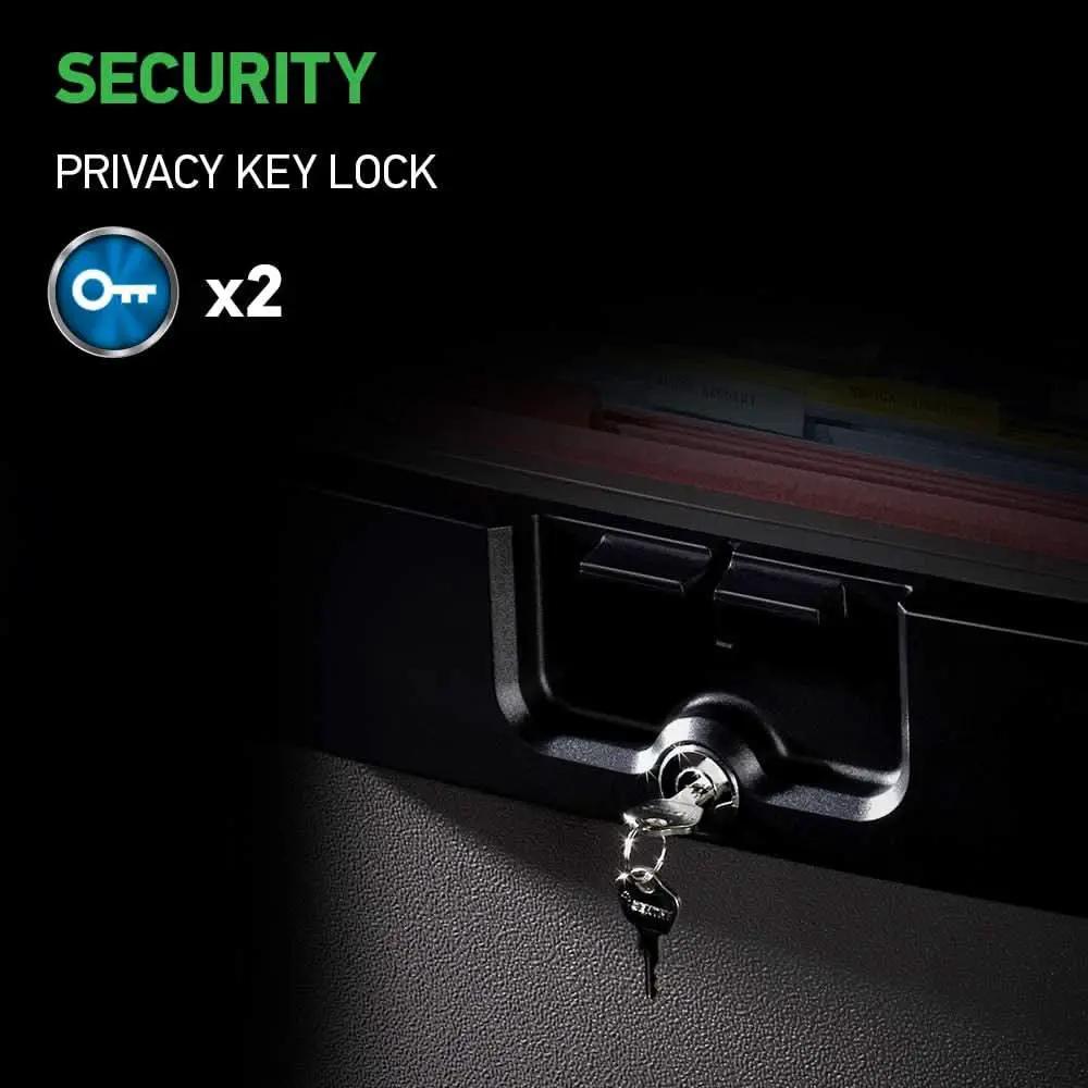 Black Fireproof Safe With Key Lock 14.3X15.5X13.5 HD4100 from PriceLows™