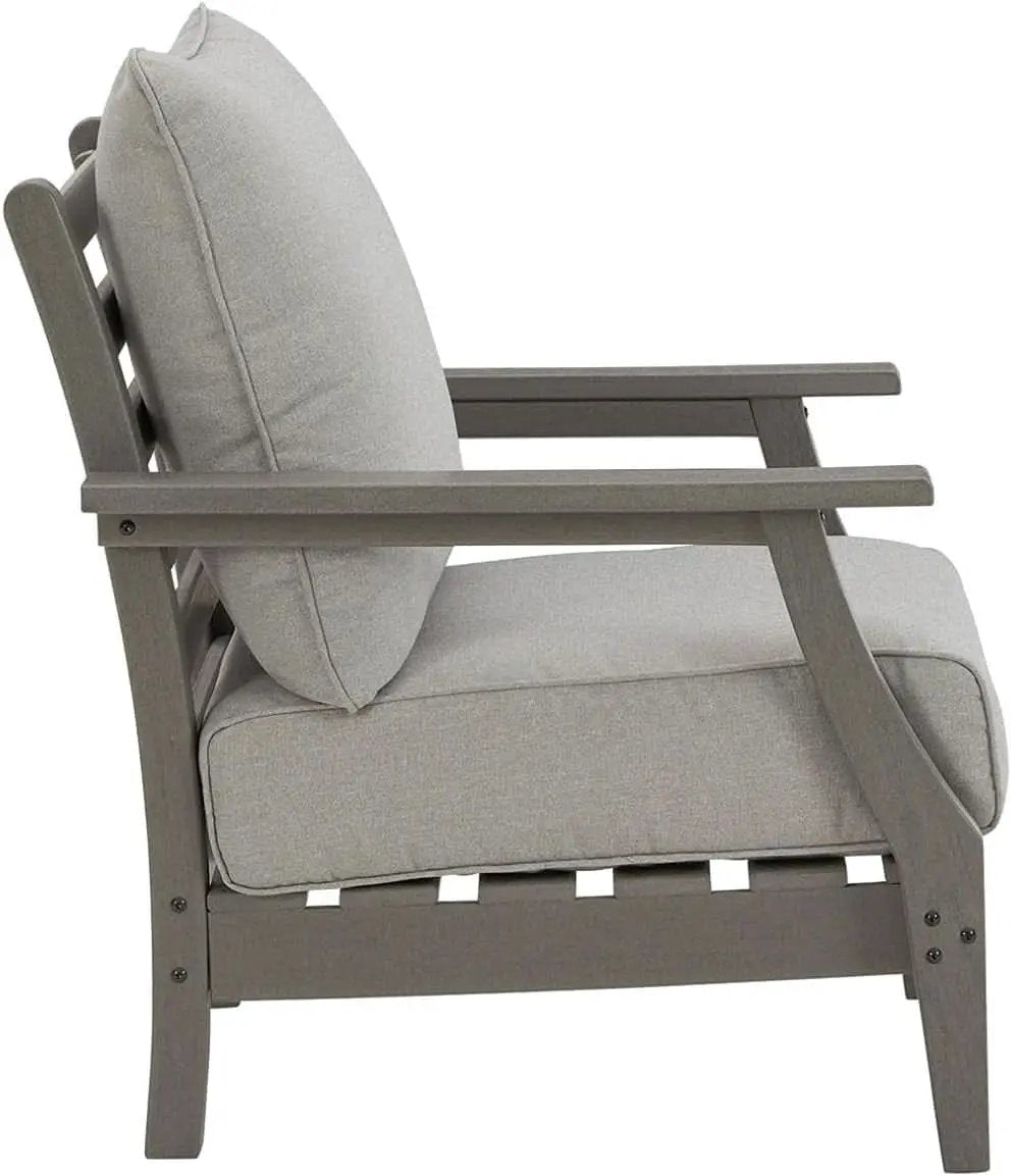 Cushioned Outdoor Lounge Chairs Set of Two Gray from PriceLows™