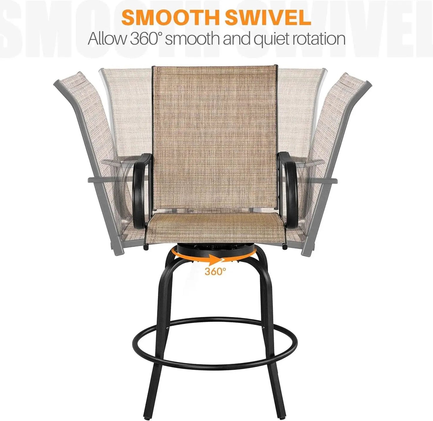 Outdoor Swivel Barstools Set of Four for Comfort from PriceLows™