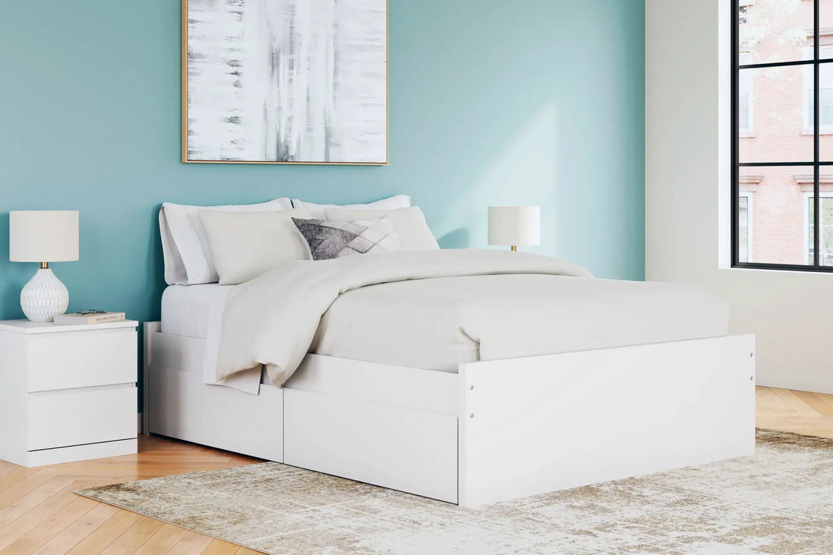 Platform Bed | Four Storage Drawers | Clean Minimal Design