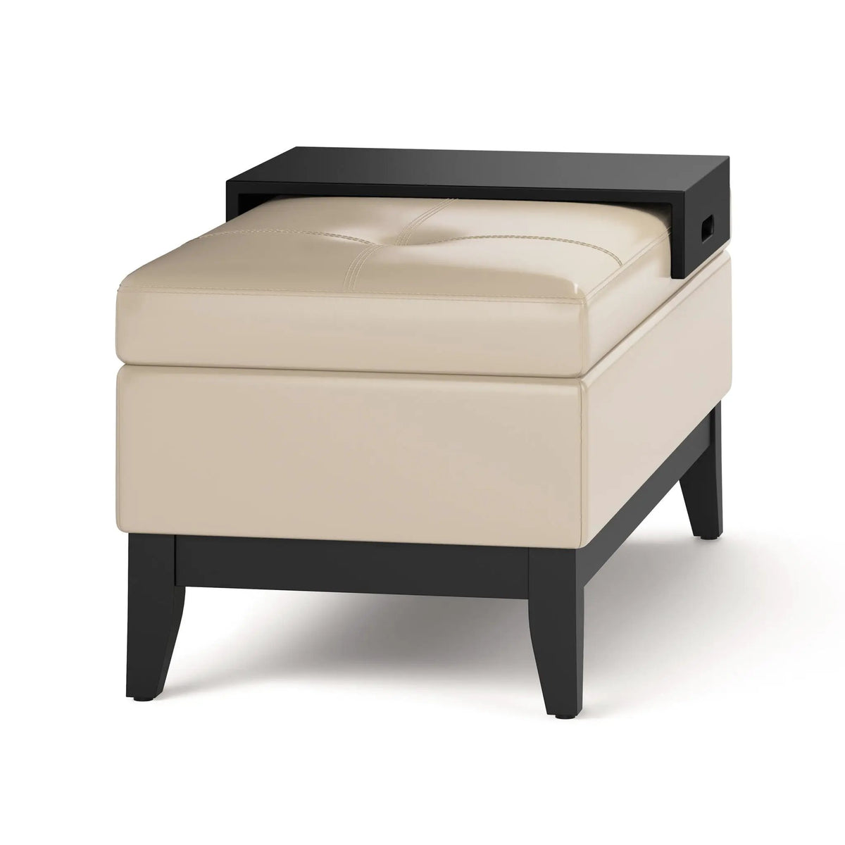 Oregon Contemporary Storage Ottoman Bench | Serving Tray | Lift Open Lid | Child Safety Hinge