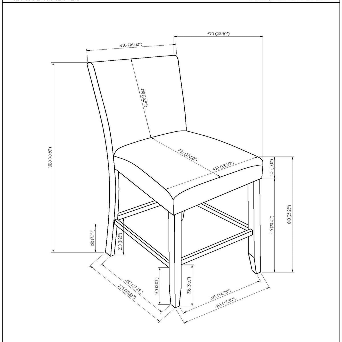 Leoncia Bar Table And Stool Set | 5-Piece | 4 Bar Stools | Espresso And White