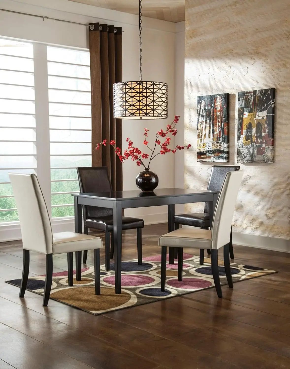 Kimonte Black Dining Room Table Rectangular Contemporary from PriceLows™
