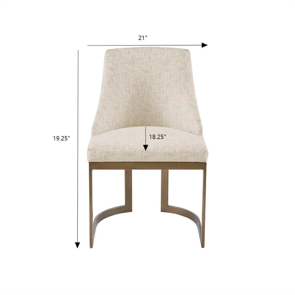 Contemporary Modern Accent Dining Chairs (Set of 2) | 2 Pieces | Metal | Dining Room