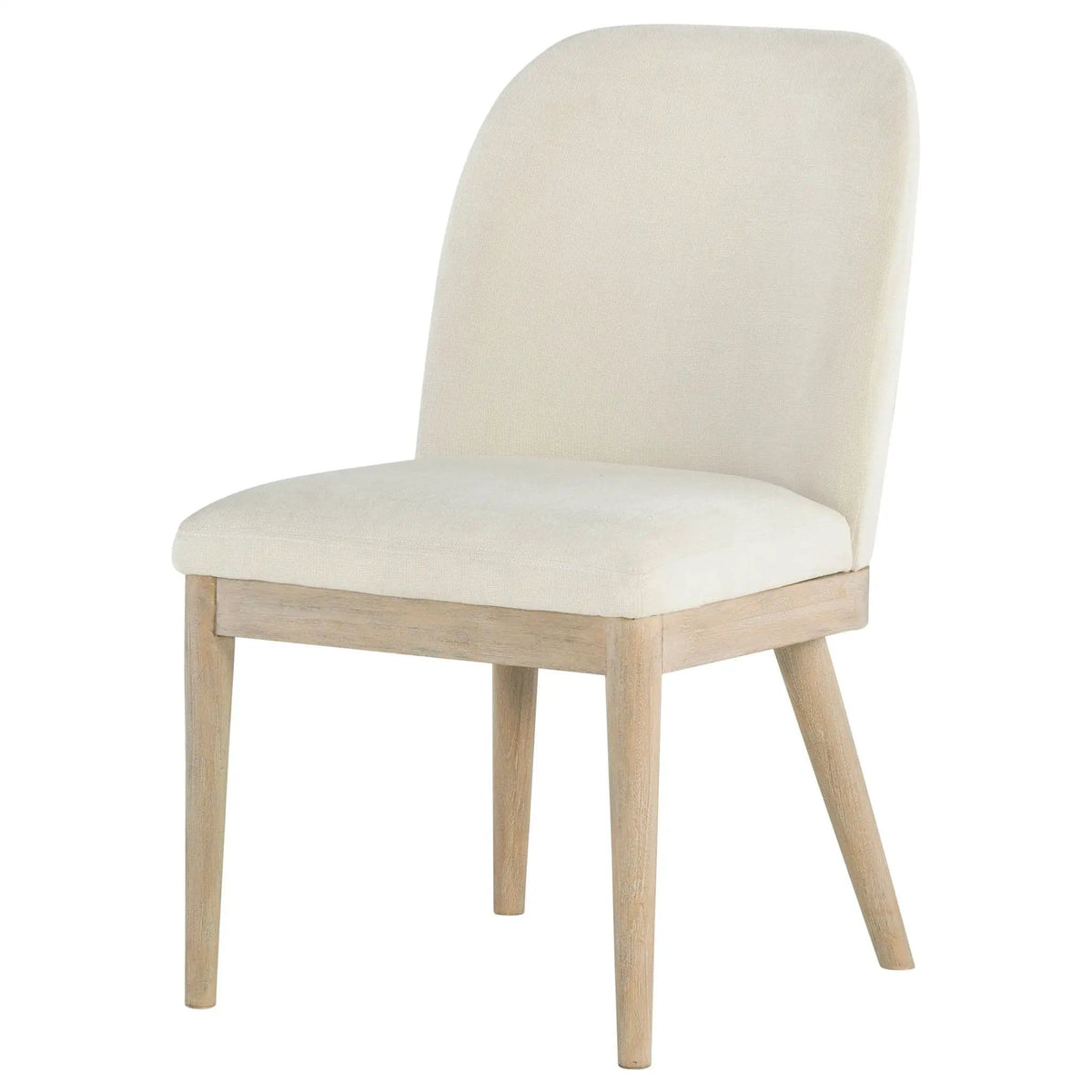 Solano Upholstered Dining Side Chair Beige (Set of 2) | 20.5 x 24 x 35.25 in | Engineered Wood & Fabric | Dining Room