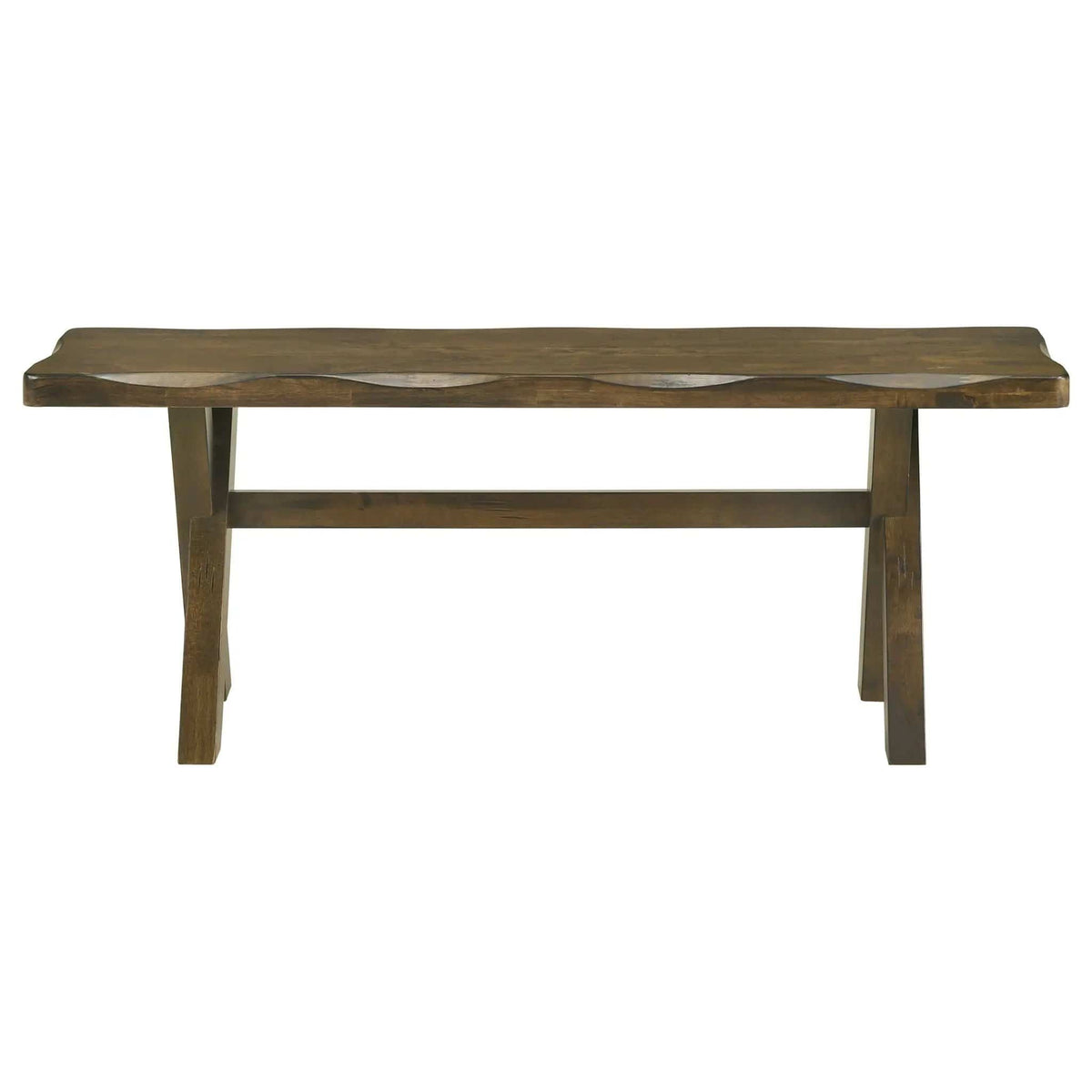 Alston 47-inch Solid Wood Dining Bench Knotty Nutmeg | 47.25 x 14.5 x 18 in | Solid Wood & Rubberwood | Dining Room