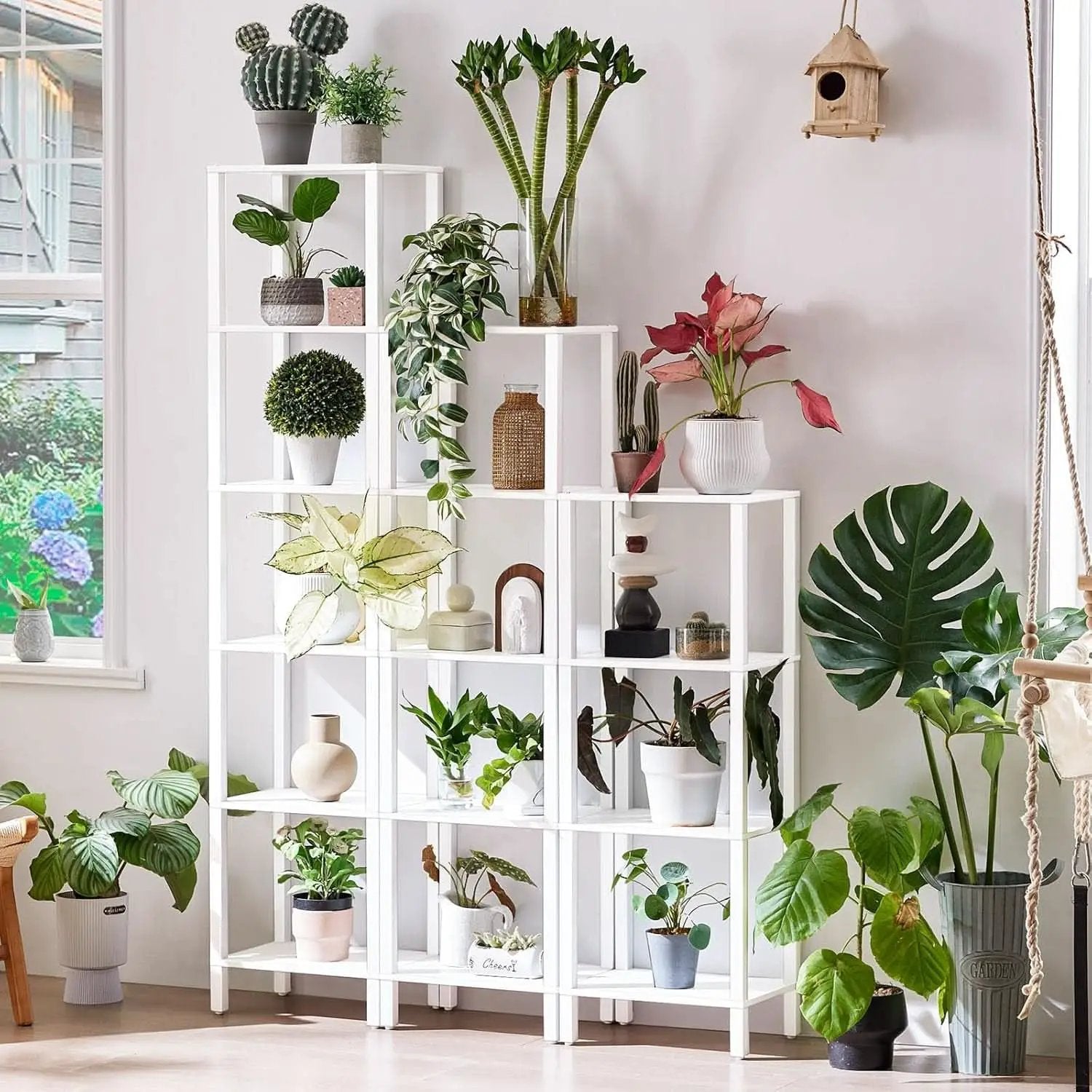 66 Inch Tall Bookshelf 6 Tier Slim Storage Display from PriceLows™