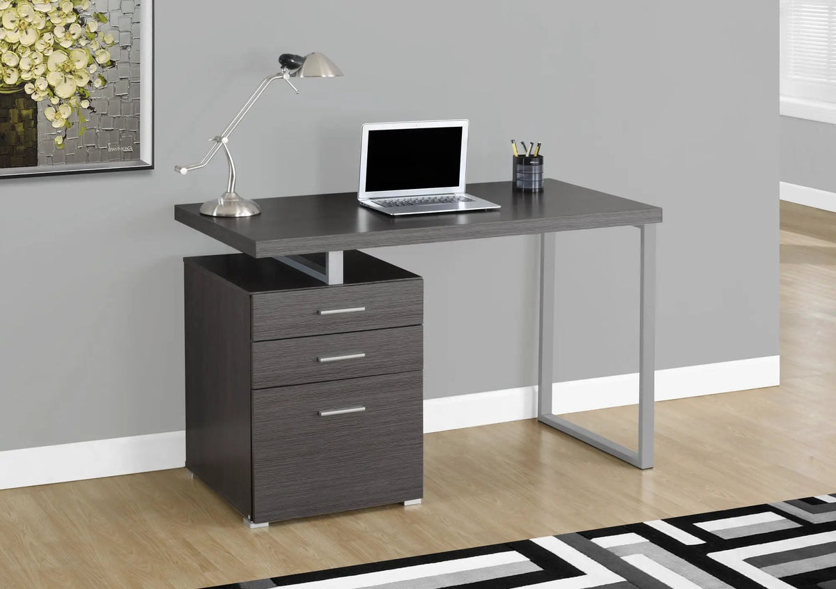 Computer Desk | Left Right Set-Up | Open Cubby And Storage Drawers | 47.25 Inch Length