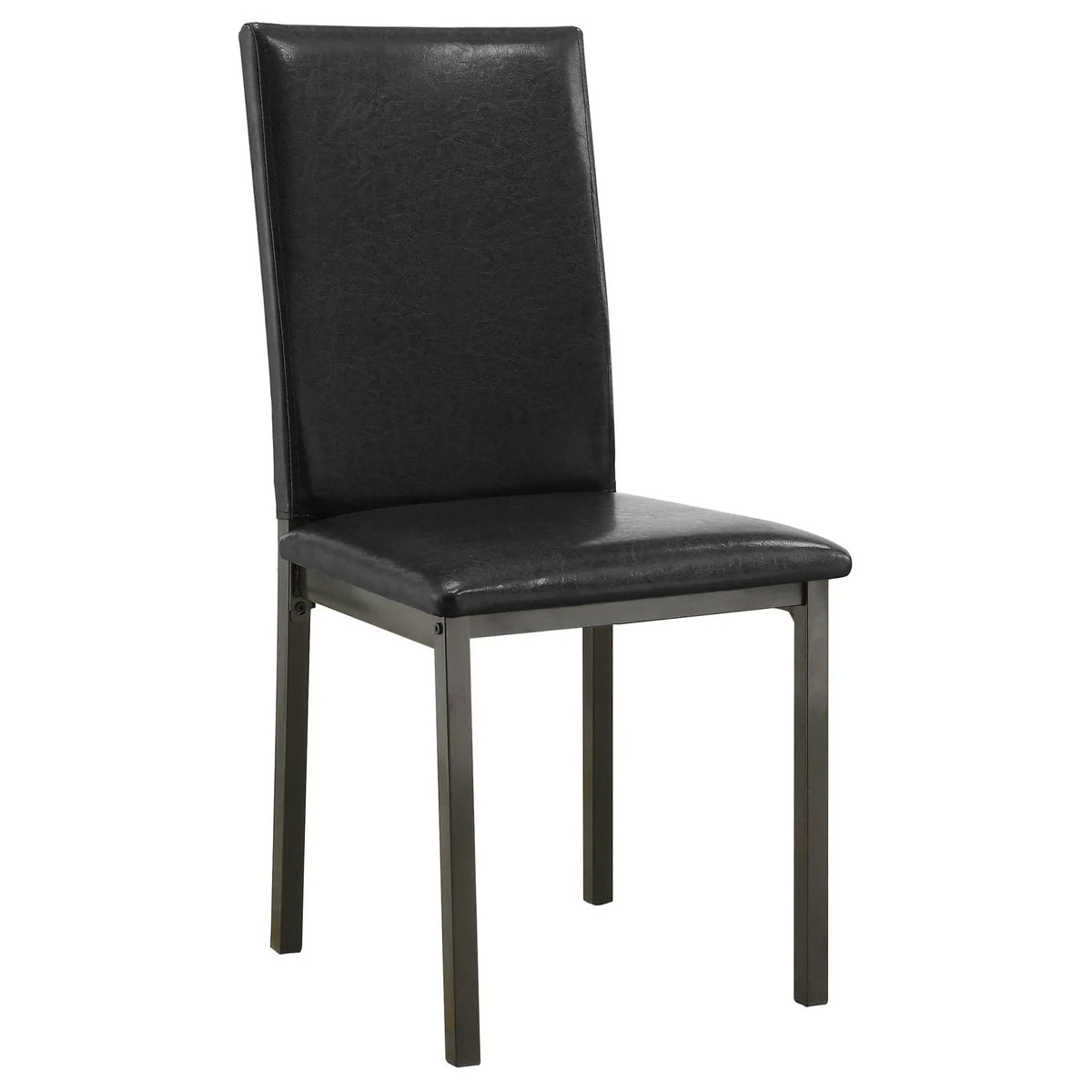 Garza Upholstered Dining Side Chair Dark Brown (Set of 2) | 17.5 x 21.5 x 36.5 in | Metal | Dining Room