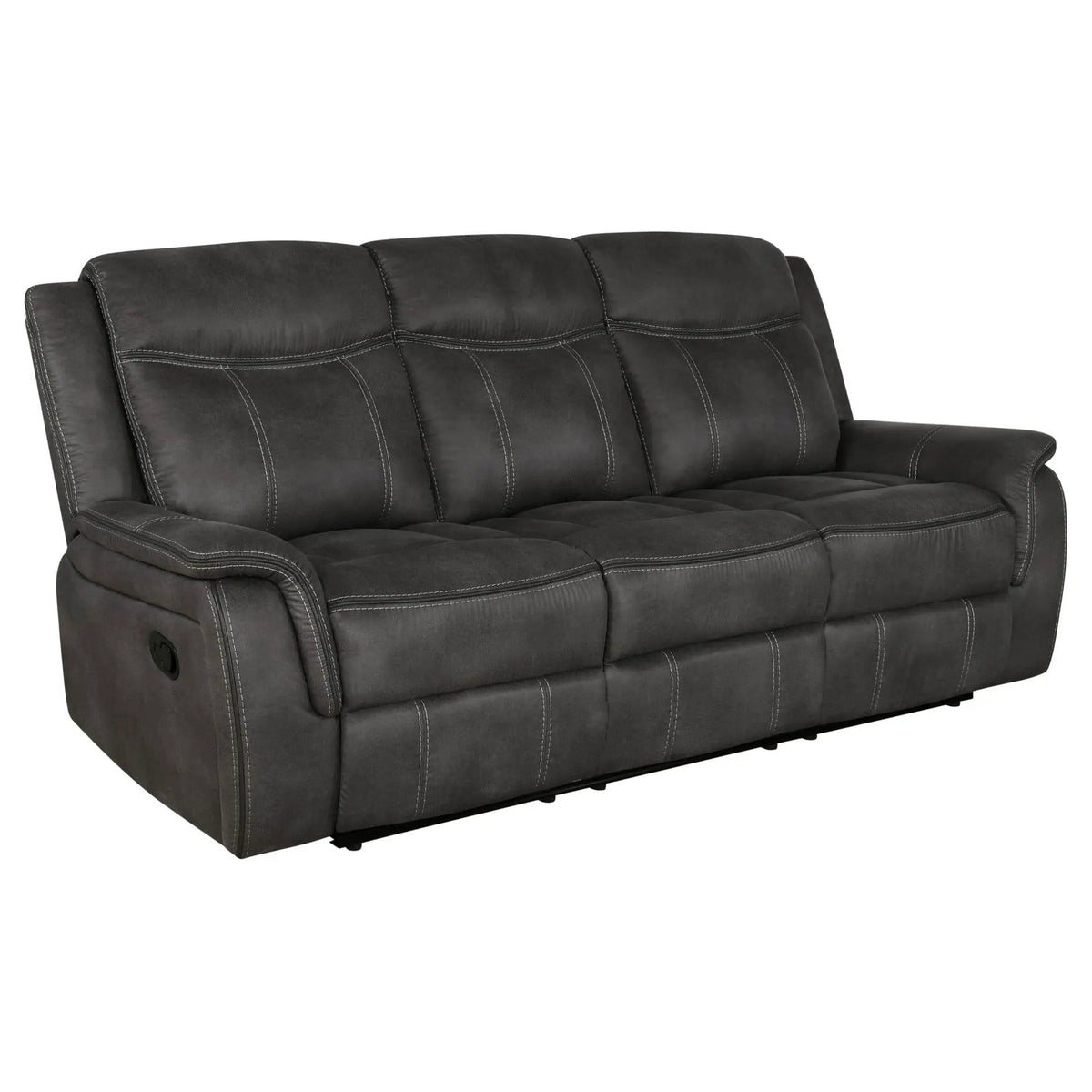 Lawrence 3-piece Upholstered Reclining Sofa Set | 3-Piece Set | Living Room Furniture | Charcoal
