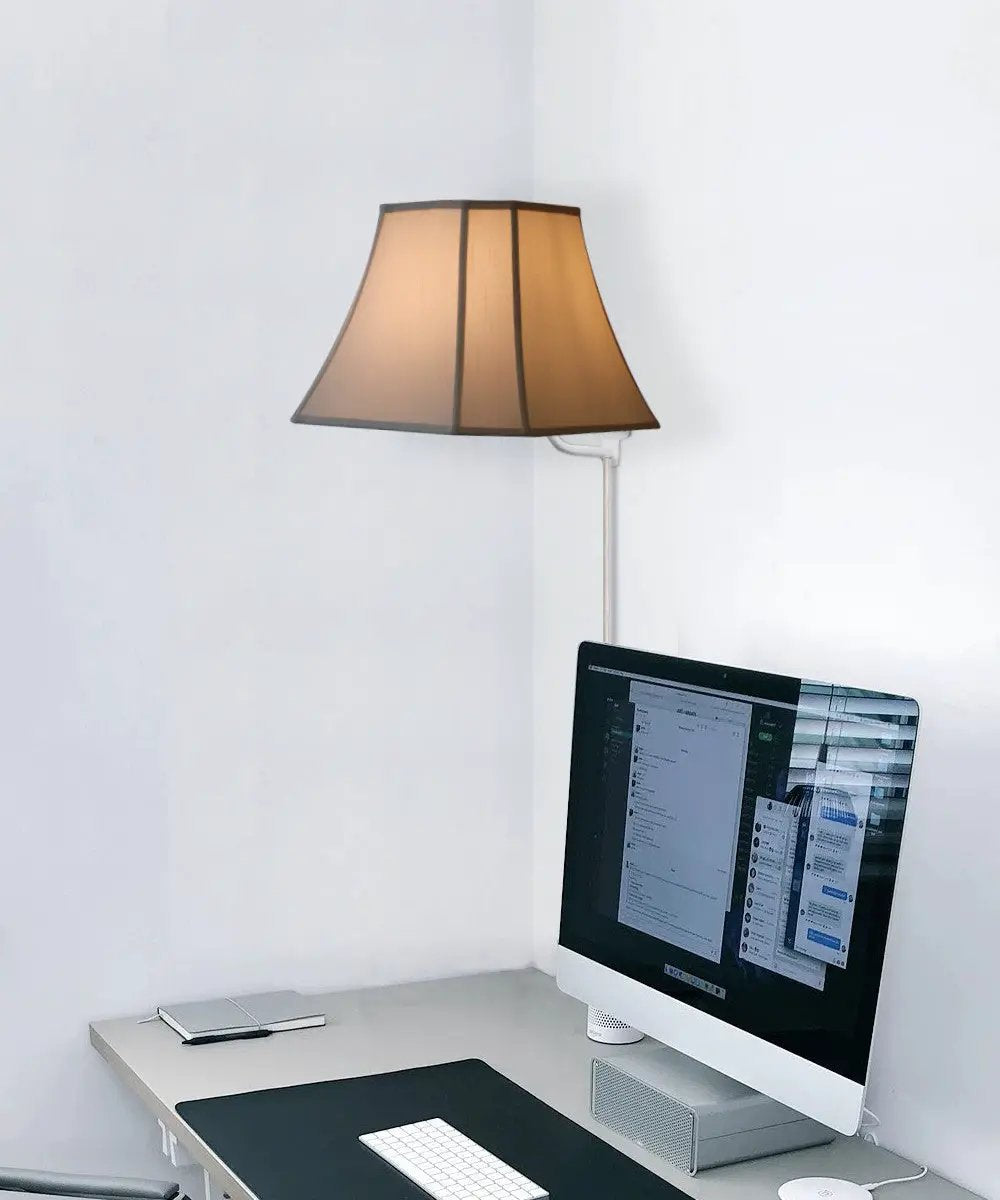 Floating Wall Light | 16 Inch Wide | Plug In | Eggshell Shade