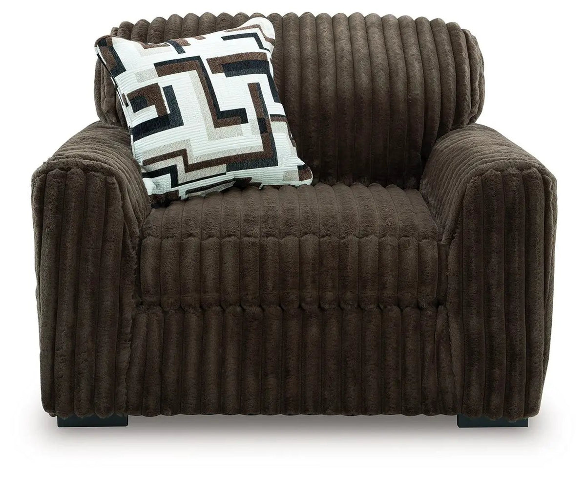 Midnight Madness Chair And A Half | Jumbo Corduroy Upholstery | Oversized Seat | Cozy Design