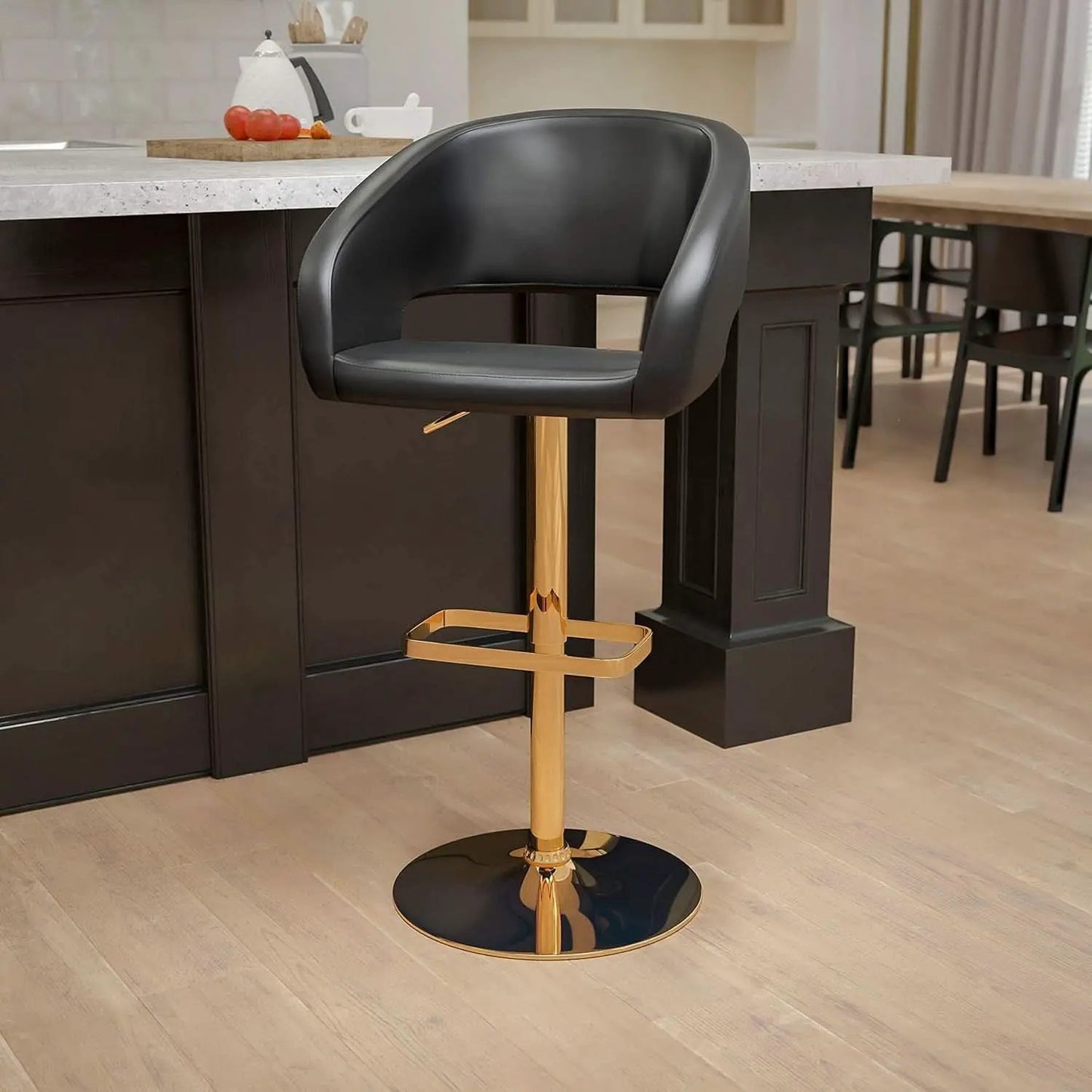 Contemporary Adjustable Height Barstool With Stylish Footrest from PriceLows™