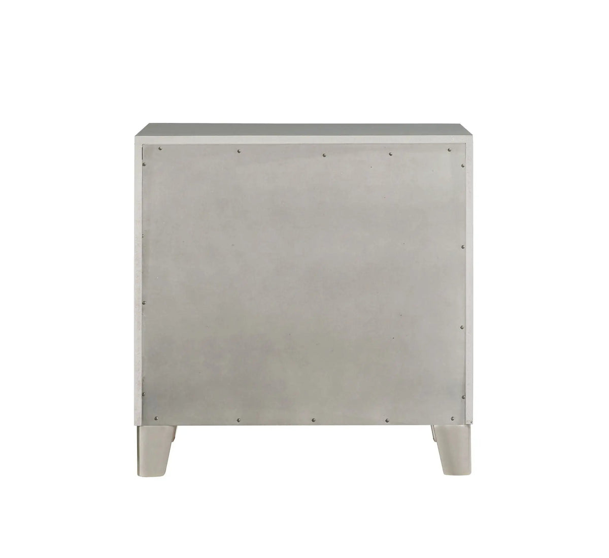 Sliverfluff Mirrored Nightstand | Champagne Finish | Two Drawers | Felt-Lined Top Drawer