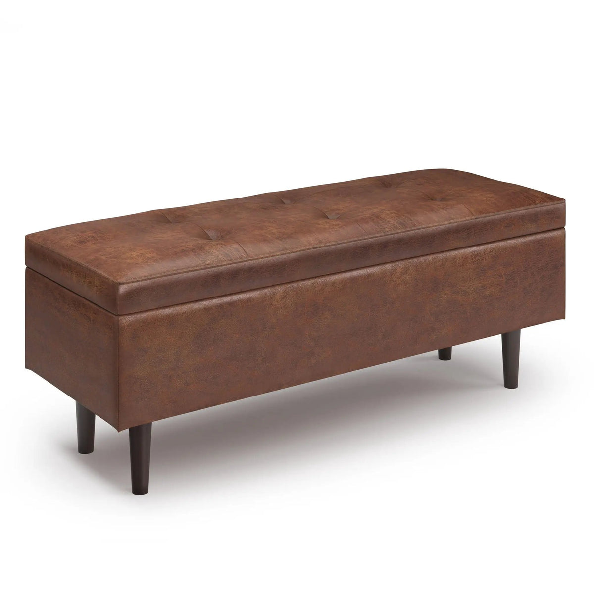 Shay Large Square Storage Ottoman | Coffee Table Design | Hydraulic Lift-Up Lid | Mid-Century Style