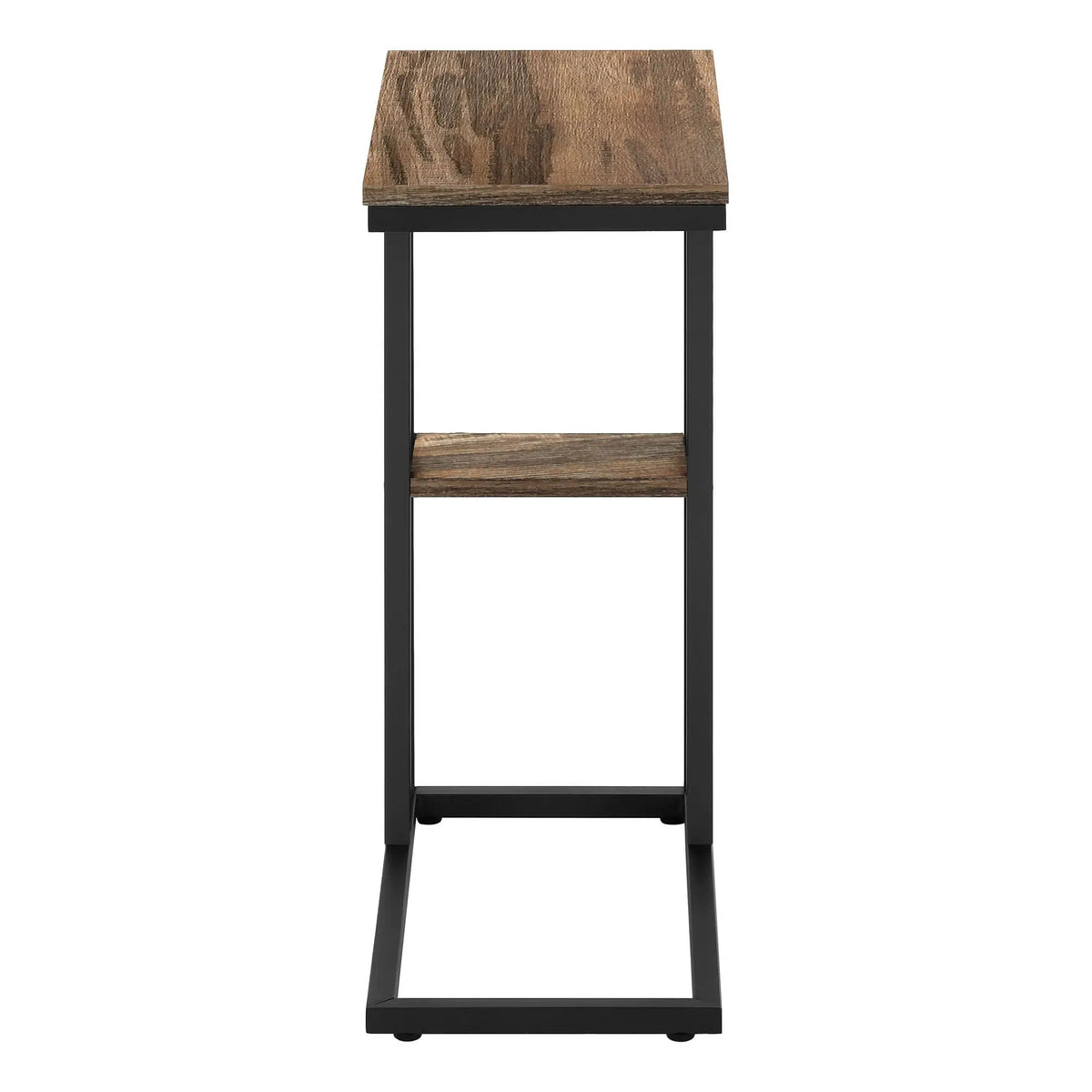 C-Shaped Accent Table | Slide-Under Base | Rectangular Tabletop | Sturdy And Lightweight