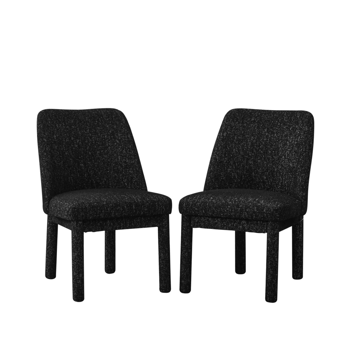 Wide Minimalist Dining Chair Chair Set | Chair Set | Rubberwood & Fabric | Dining Room