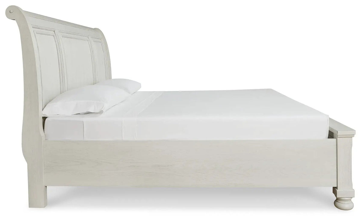 Robbinsdale Sleigh Storage Bed | Elegant Timeless Design | Bedroom Foundation | 85.25 Inch Length